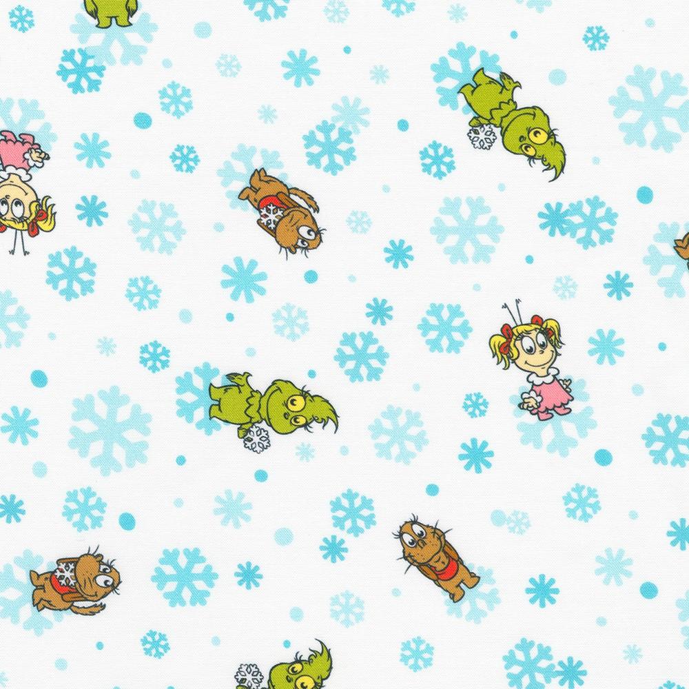 robert kaufman fabrics ADED-23875-1 WHITE by Dr. Seuss Enterprises from Little Grinch