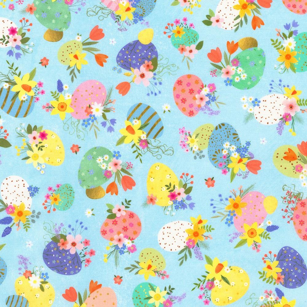 Robert Kaufman Fabrics AFGD-23580-65 POWDER By Dotty Lottie From Happy Easter