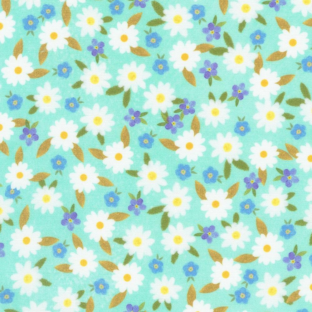 robert kaufman fabrics AFGD-23581-70 AQUA by Dotty Lottie from Happy Easter