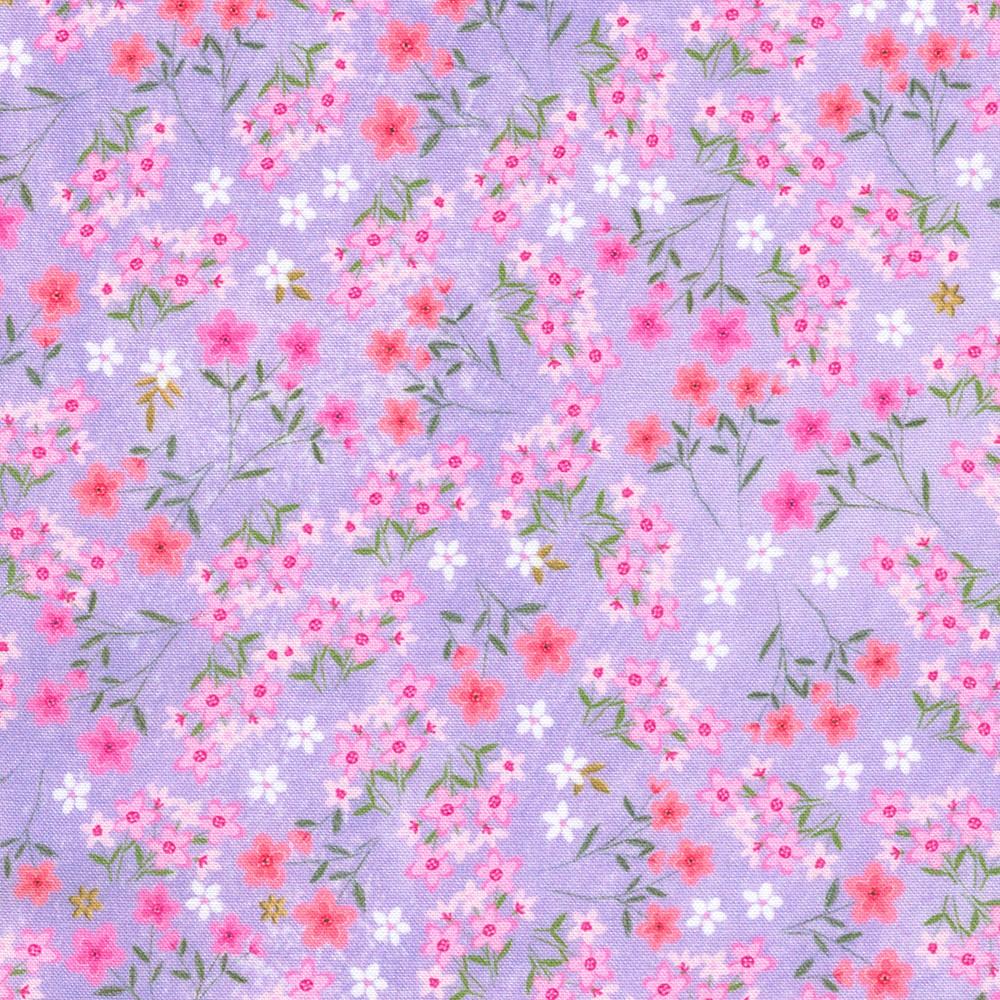 robert kaufman fabrics AFGD-23582-23 LAVENDER by Dotty Lottie from Happy Easter