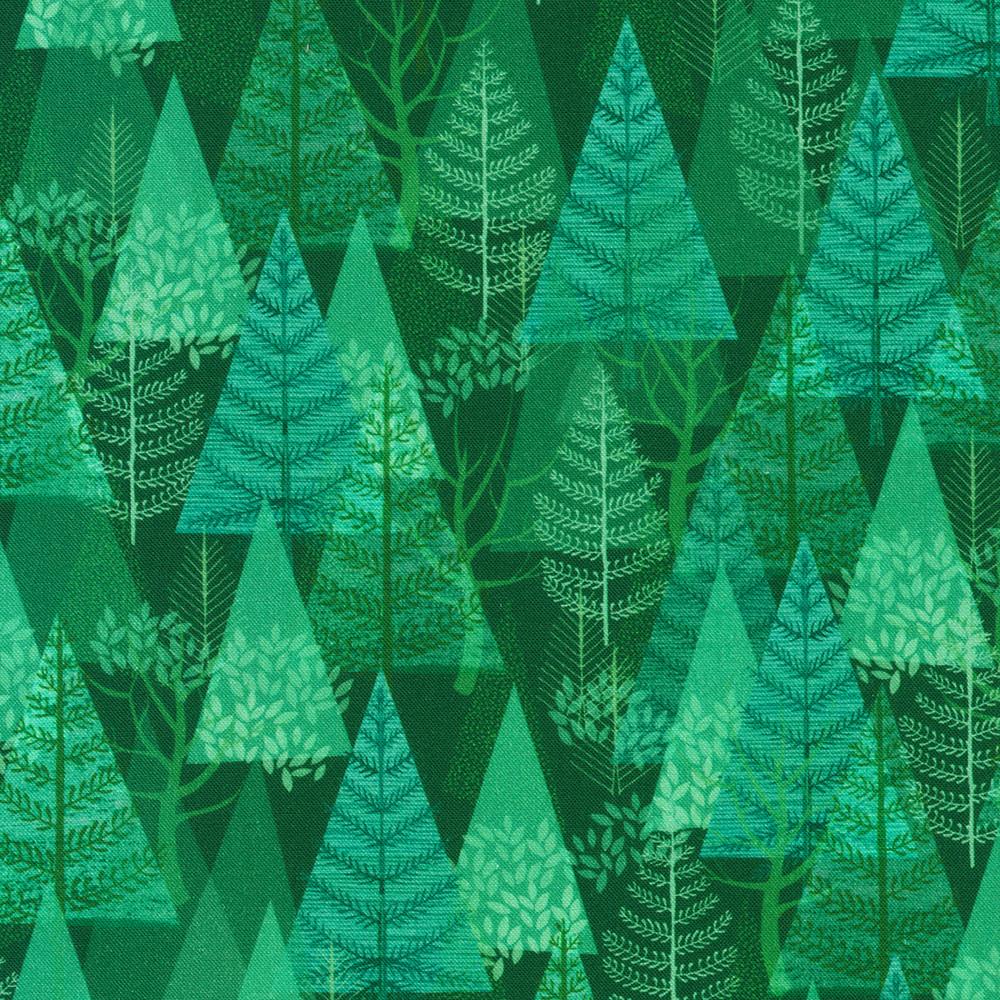 robert kaufman fabrics AHPD-23044-224 EVERGREEN by Lynn Horrabin from Festive Fauna