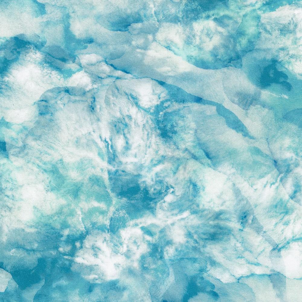 robert kaufman fabrics AKWD-23315-217 GLACIER by Karen Nyberg from Earth Views - Oceans