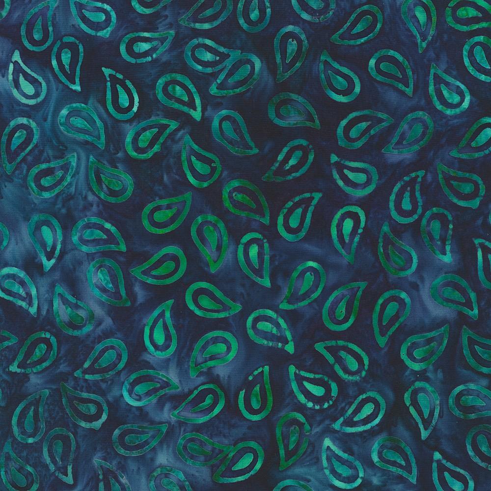 robert kaufman fabrics AMD-22839-69 MIDNIGHT from Artisan Batiks: Paisley Bouquet