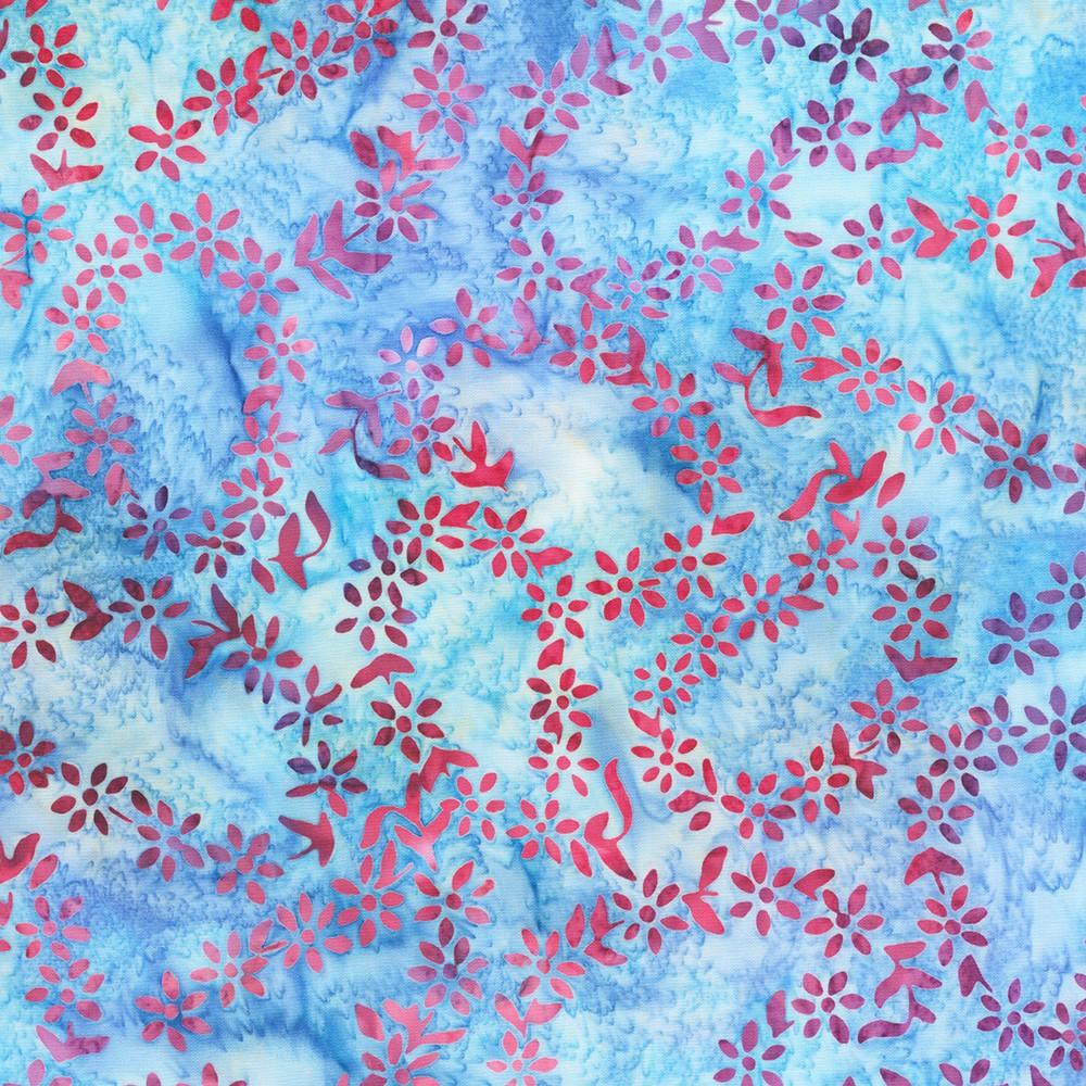 Robert Kaufman Fabrics AMD-22840-247 CORNFLOWER From Artisan Batiks: Paisley Bouquet