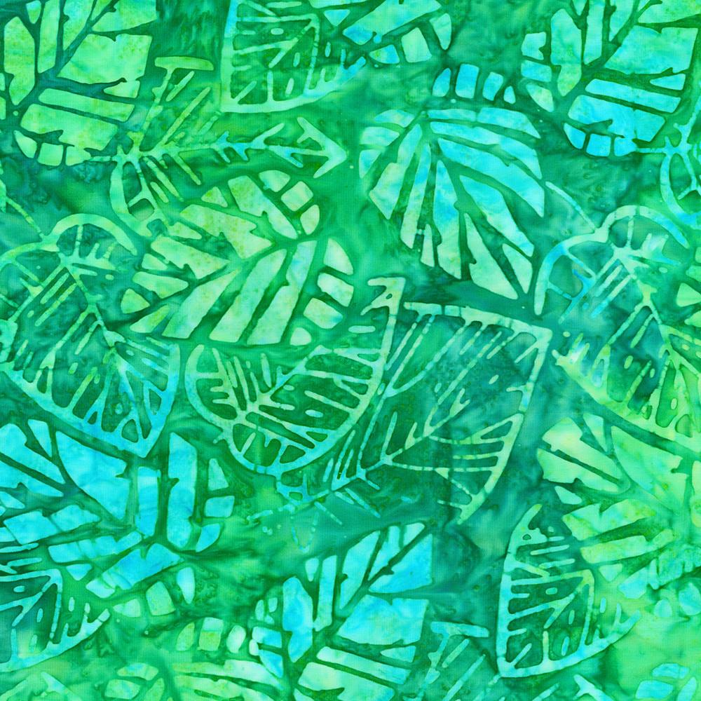 robert kaufman fabrics AMD-23372-43 LEAF from Artisan Batiks: Tropical Breeze