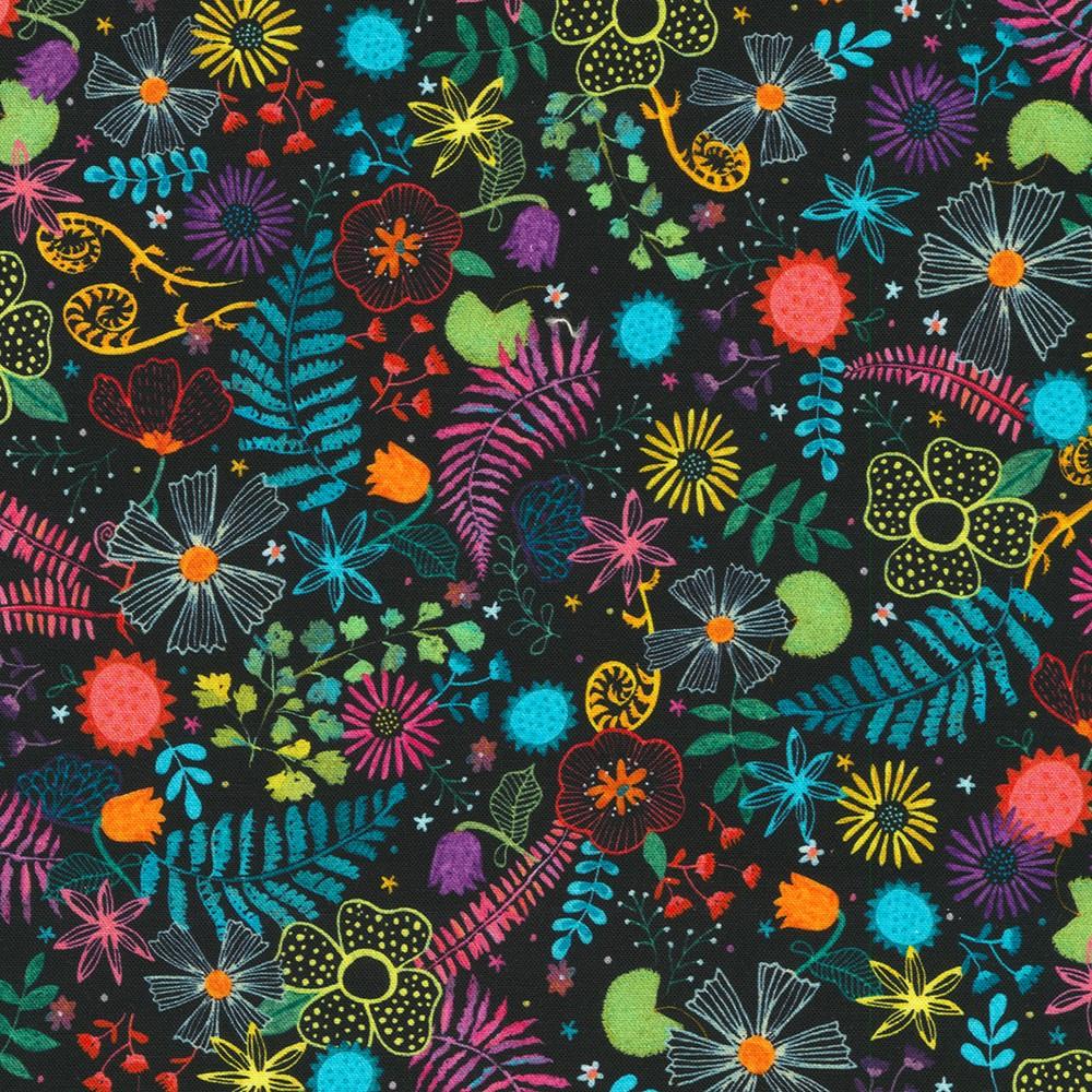 Robert Kaufman Fabrics ANAD-22557-312 STARRY NIGHT By Subhashini Narayanan From Garden Lights