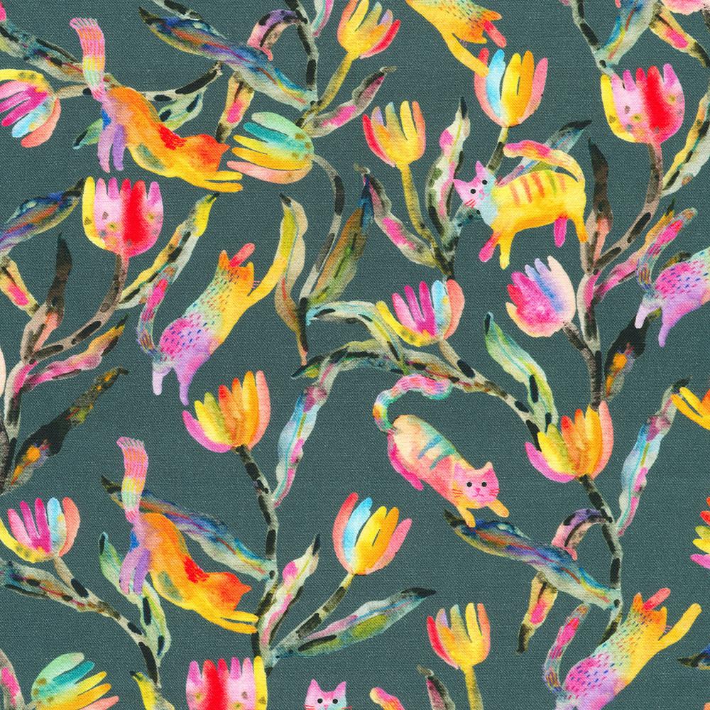 robert kaufman fabrics ANAD-23287-304 SHADOW by Subhashini Narayanan from Whisker Wonderland