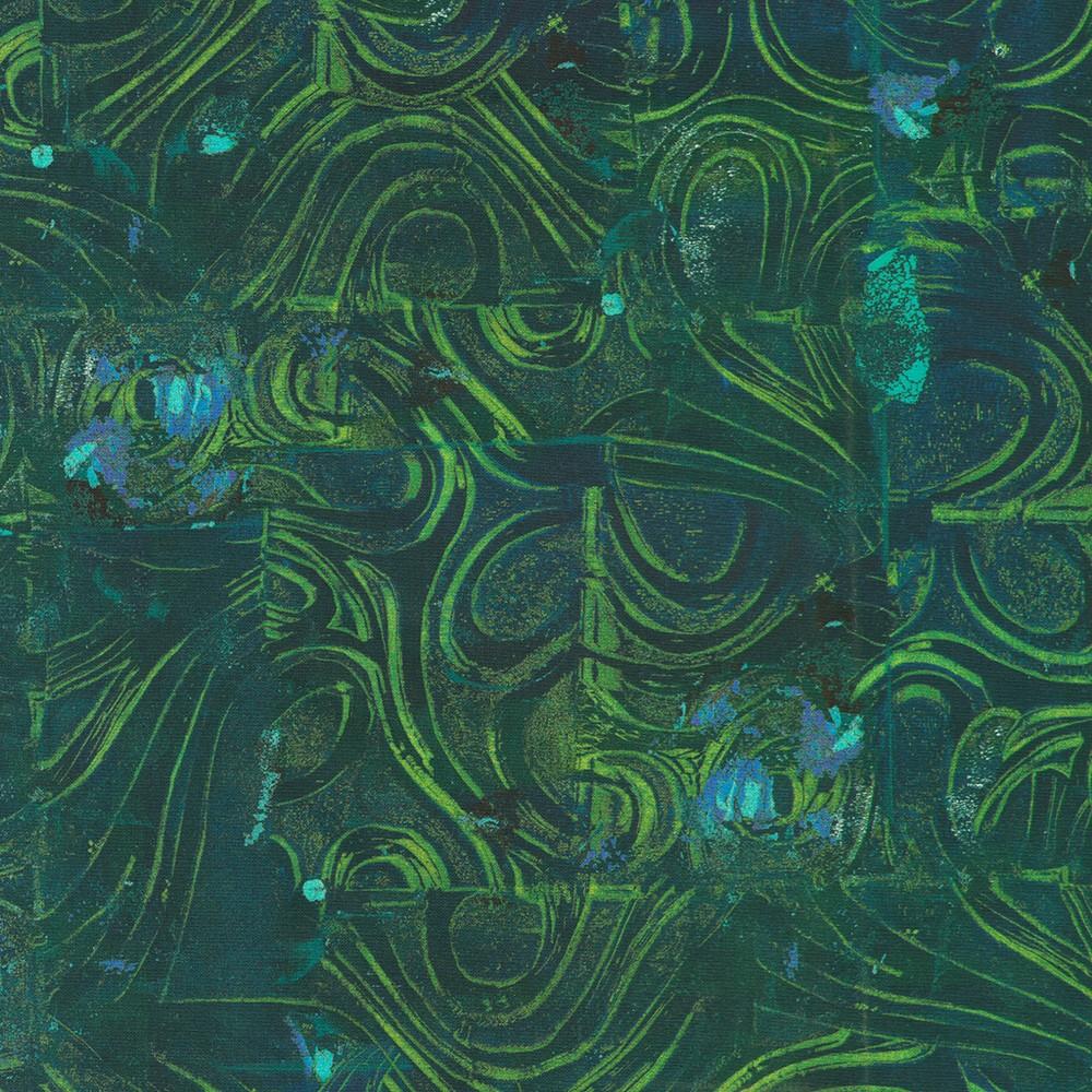 robert kaufman fabrics ANJD-23630-213 TEAL by Leslie Tucker Jenison from Urban Archeology