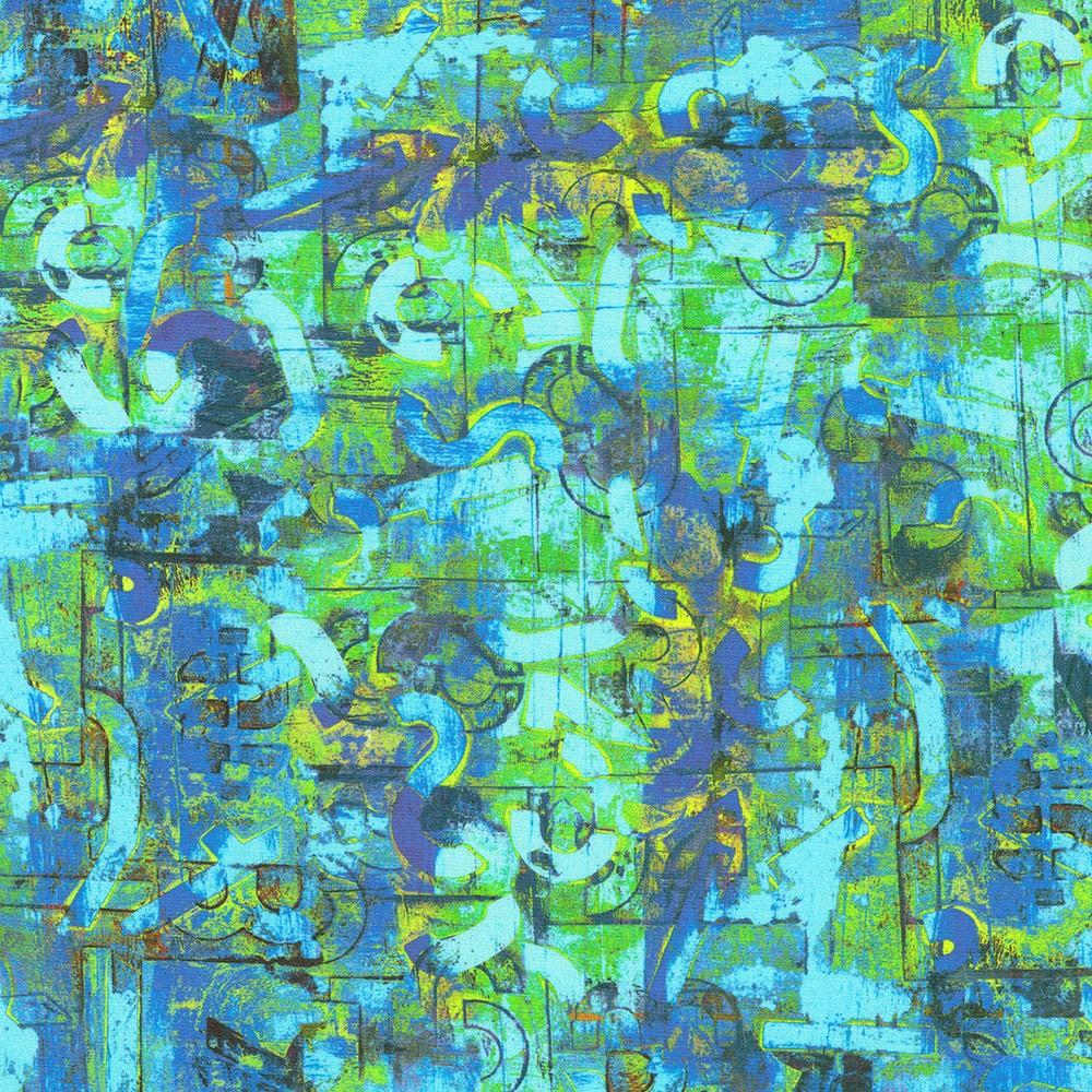 robert kaufman fabrics ANJD-23631-405 WATERFALL by Leslie Tucker Jenison from Urban Archeology