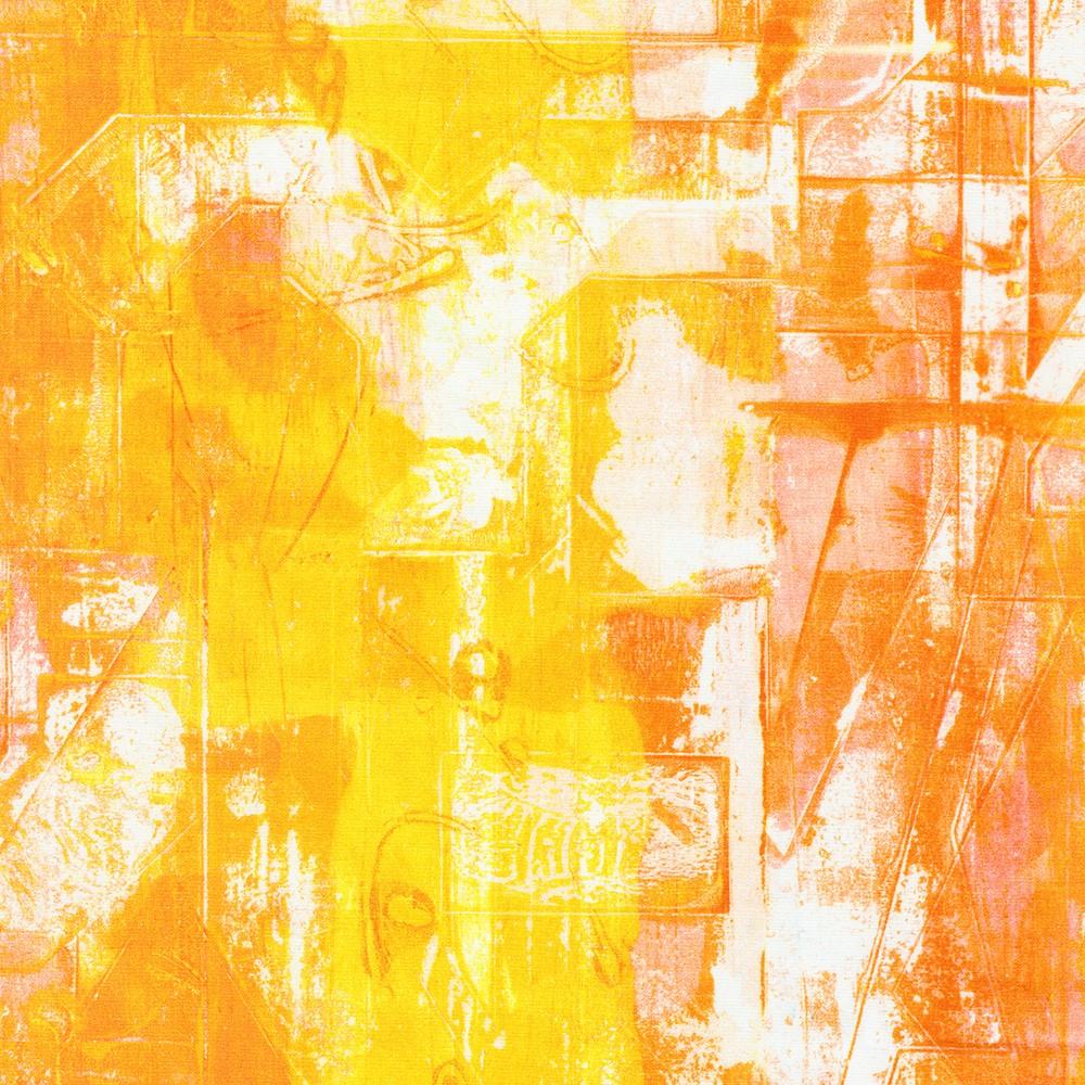 robert kaufman fabrics ANJD-23632-147 TANGERINE by Leslie Tucker Jenison from Urban Archeology