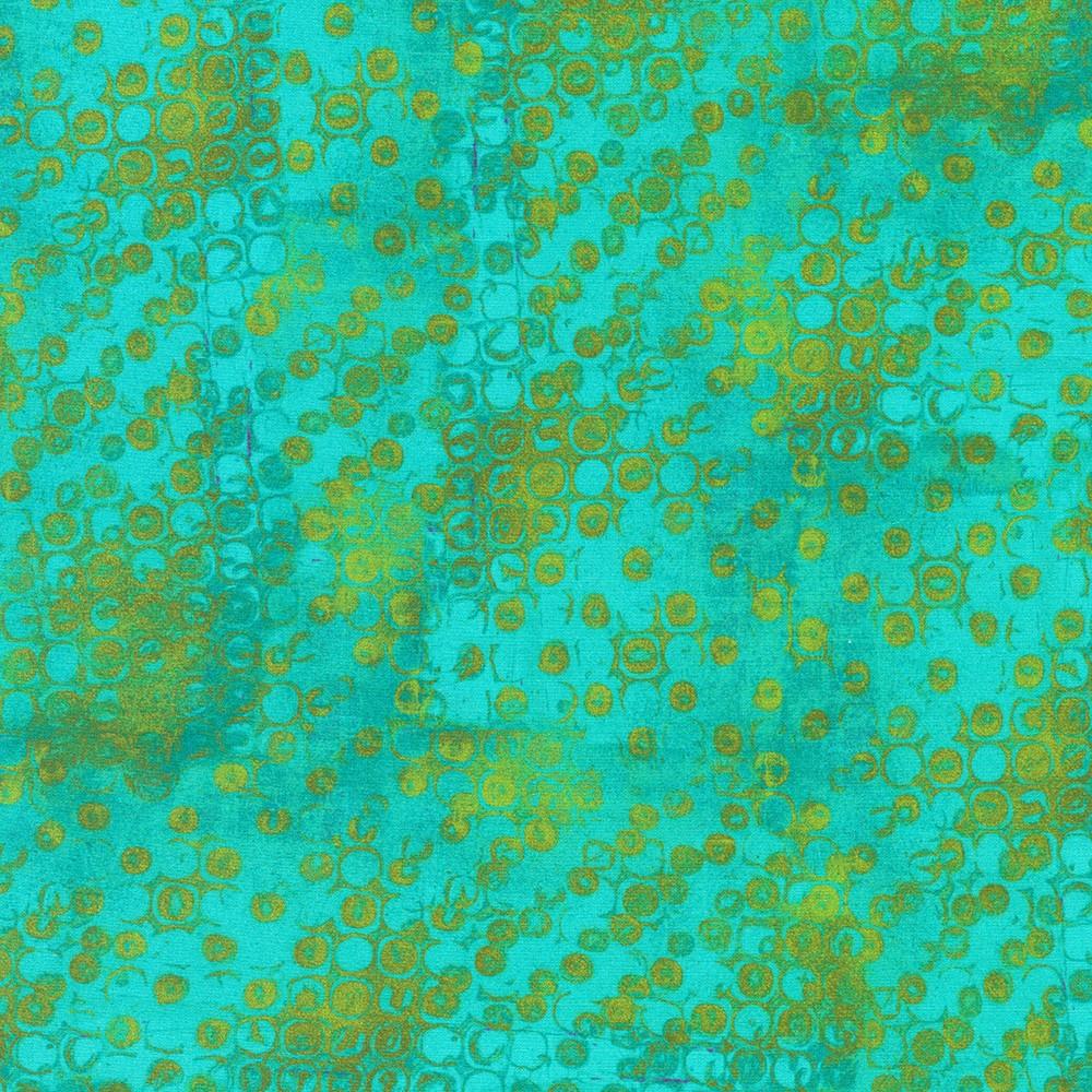 Robert Kaufman Fabrics ANJD-23634-81 TURQUOISE By Leslie Tucker Jenison From Urban Archeology
