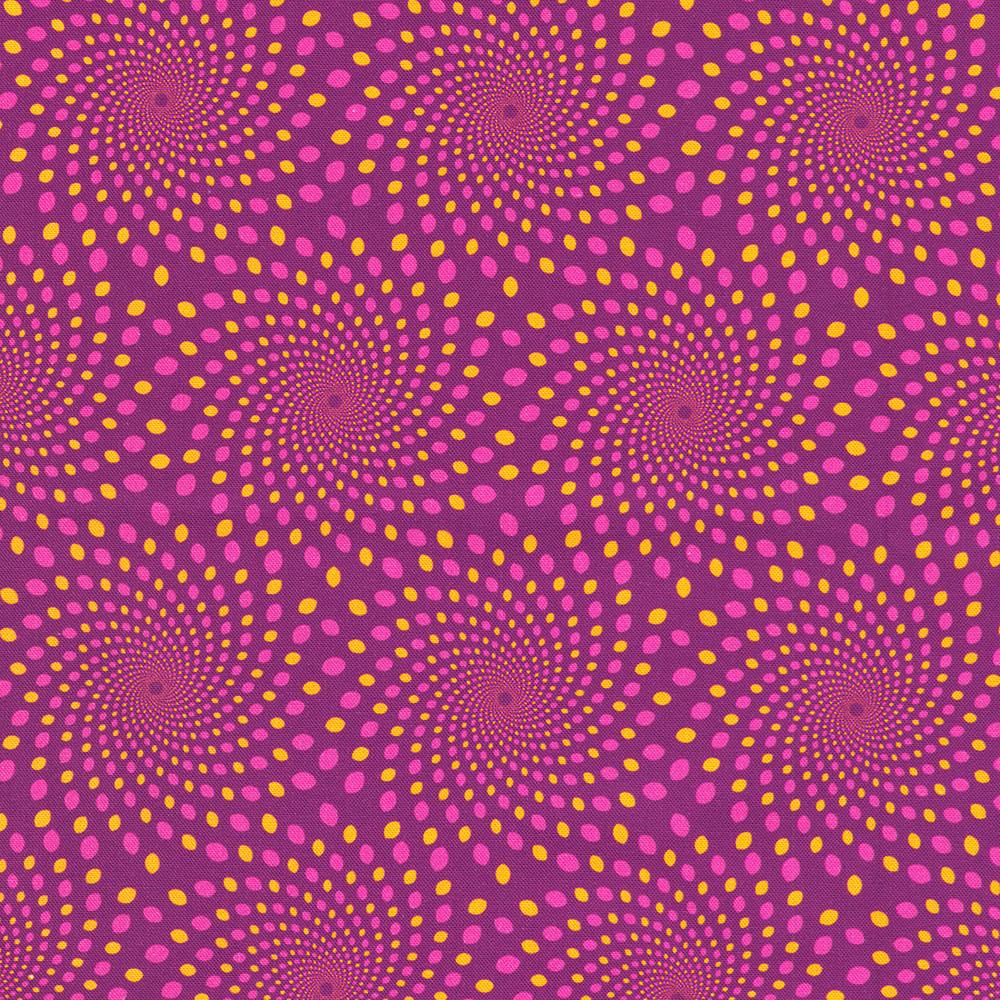 robert kaufman fabrics APWD-23250-6 PURPLE by Lola & Bek from Sunflower Sonata