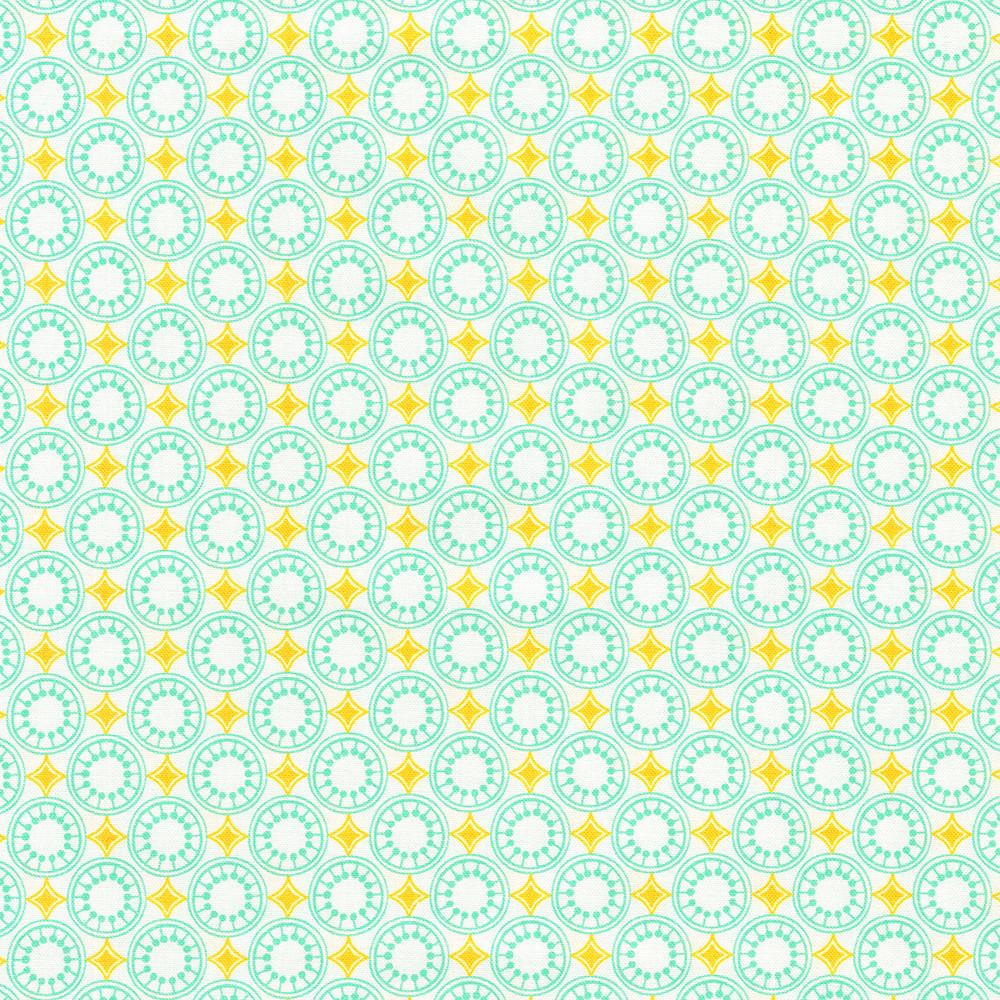 robert kaufman fabrics APWD-23251-1 WHITE by Lola & Bek from Sunflower Sonata