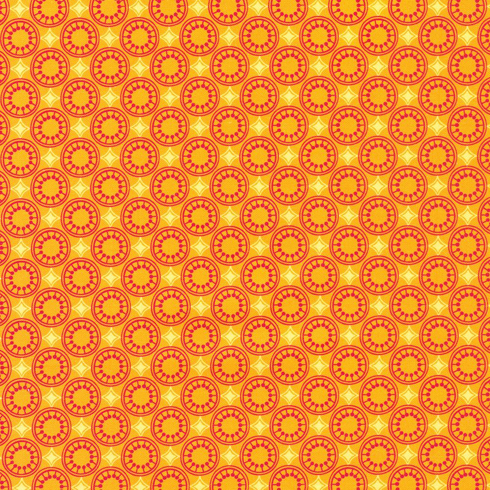 robert kaufman fabrics APWD-23251-8 ORANGE by Lola & Bek from Sunflower Sonata