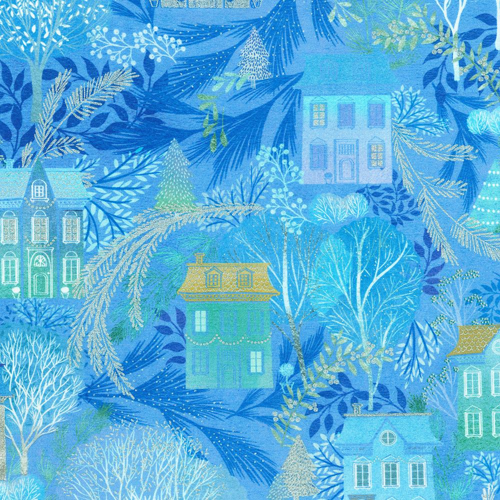 robert kaufman fabrics AQODM-23102-64 AZURE by Sanja Rescek from Peaceful