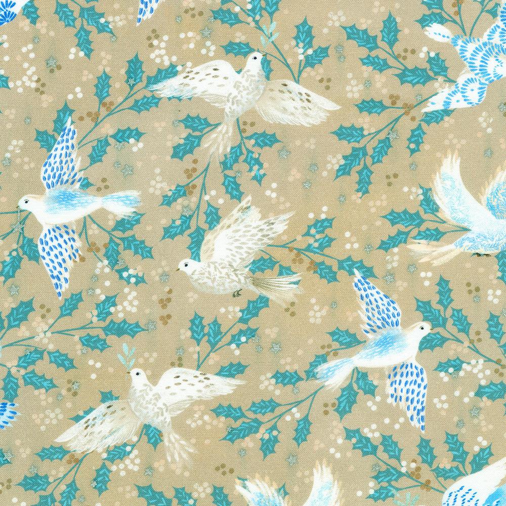 robert kaufman fabrics AQODM-23103-14 NATURAL by Sanja Rescek from Peaceful
