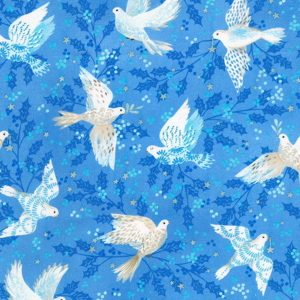 robert kaufman fabrics AQODM-23103-64 AZURE by Sanja Rescek from Peaceful