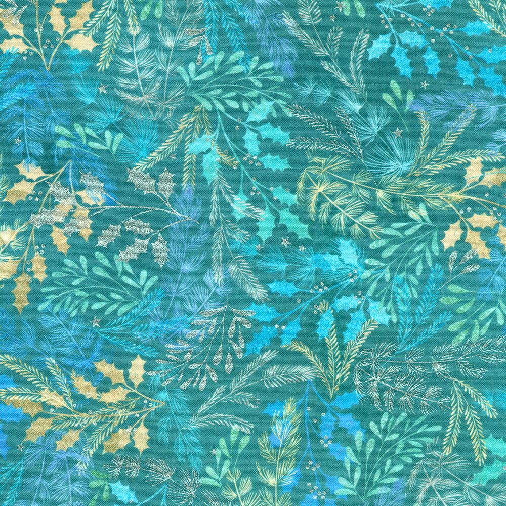 robert kaufman fabrics AQODM-23104-213 TEAL by Sanja Rescek from Peaceful