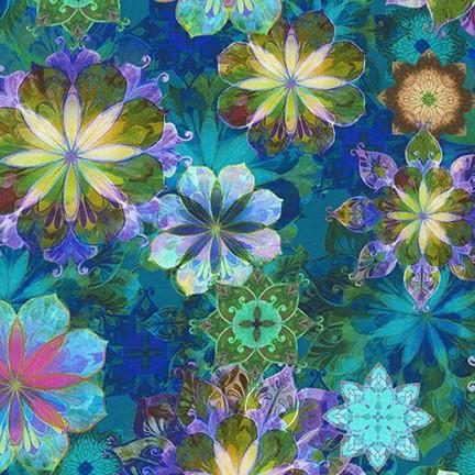 Robert Kaufman Fabrics AQSD-19719-213 TEAL By Christiane Marques From Venice