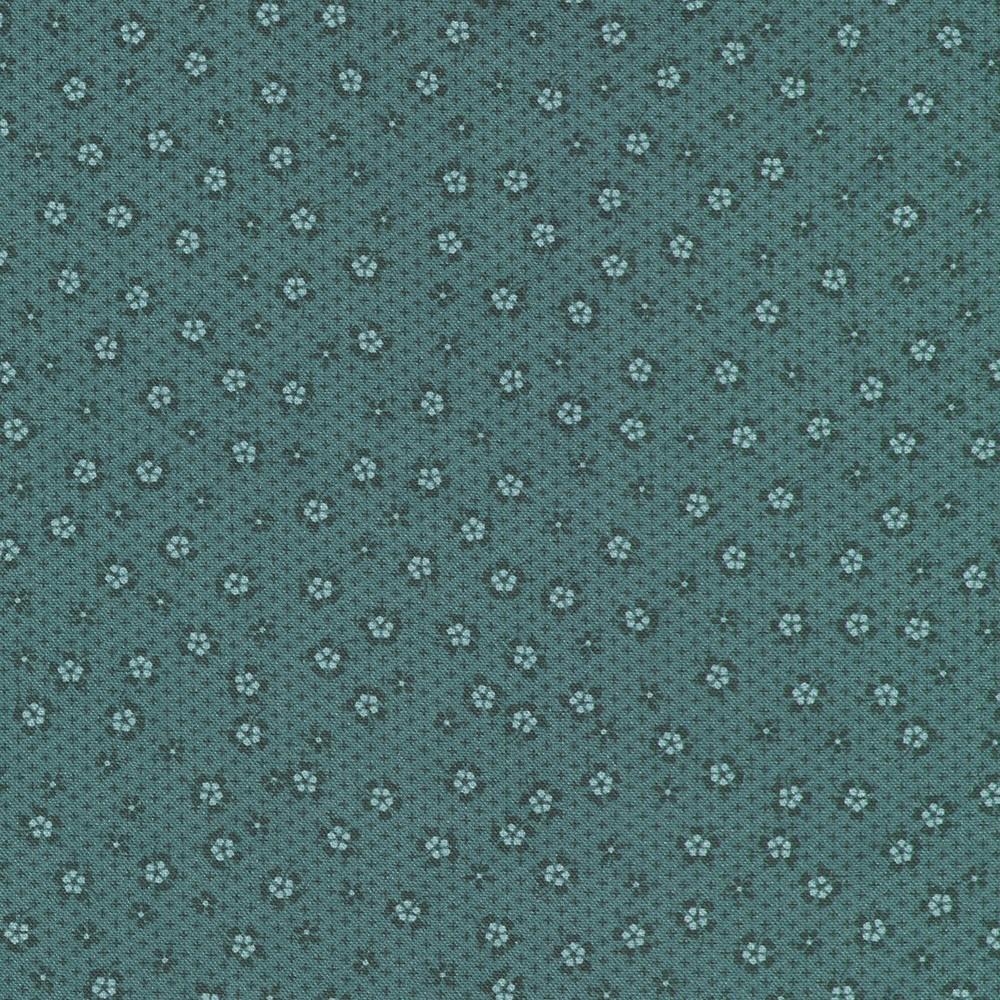 robert kaufman fabrics AUJD-23656-403 TEAL BLUE by Julie Letvin from Life on Yale