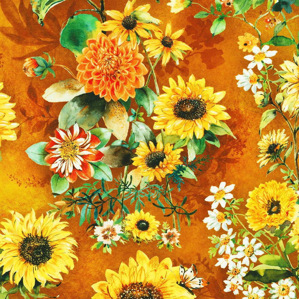 Robert Kaufman Fabrics AVMD-23115-179 RUST By Lauren Wan From Sunlit Garden
