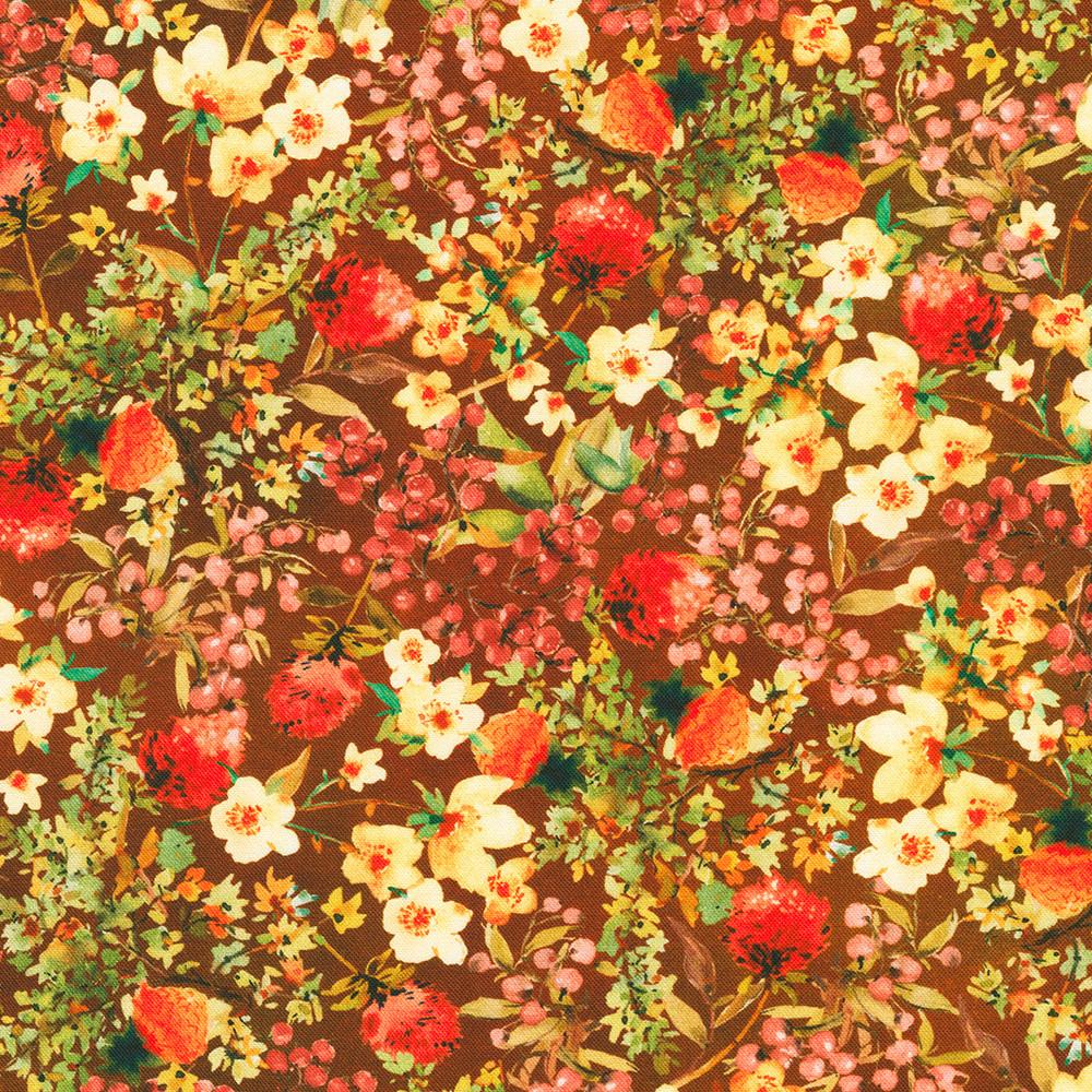 robert kaufman fabrics AVMD-23117-179 RUST by Lauren Wan from Sunlit Garden