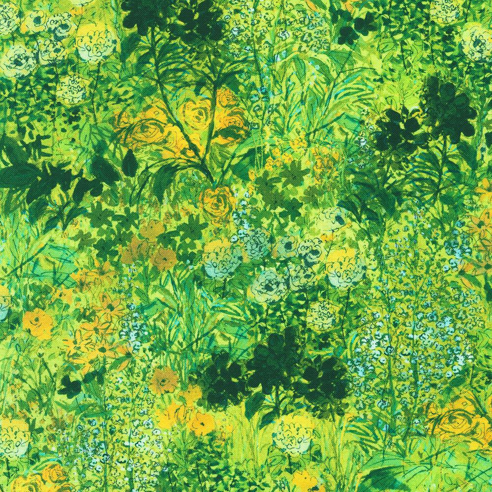 robert kaufman fabrics AVMD-23118-218 AVOCADO by Lauren Wan from Sunlit Garden