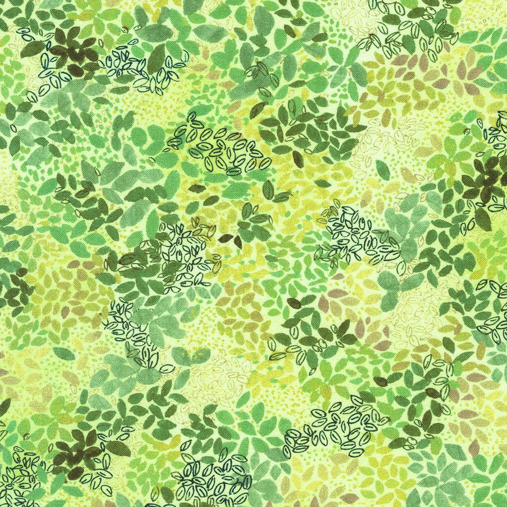 robert kaufman fabrics AVMD-23119-7 GREEN by Lauren Wan from Sunlit Garden