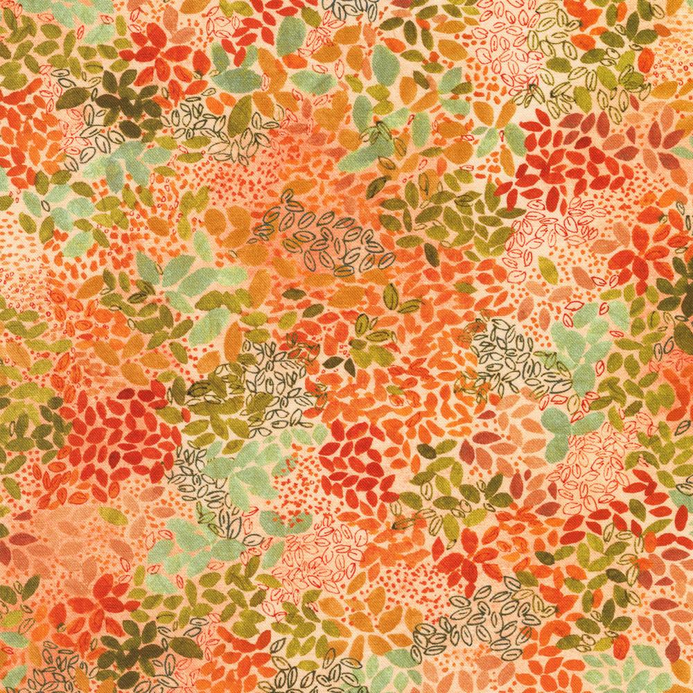 robert kaufman fabrics AVMD-23119-8 ORANGE by Lauren Wan from Sunlit Garden