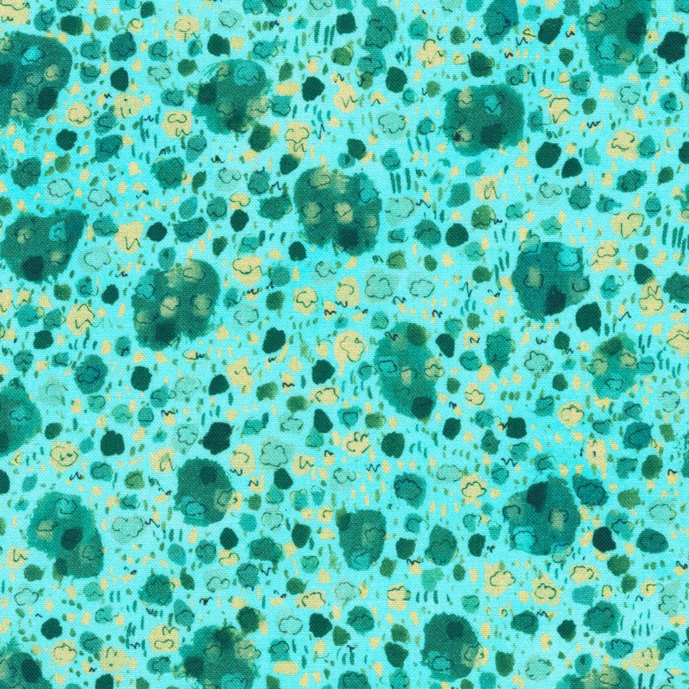 robert kaufman fabrics AVMD-23120-70 AQUA by Lauren Wan from Sunlit Garden