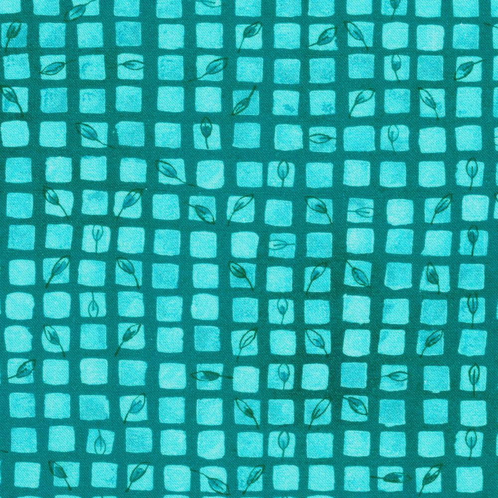 robert kaufman fabrics AVMD-23121-81 TURQUOISE by Lauren Wan from Sunlit Garden