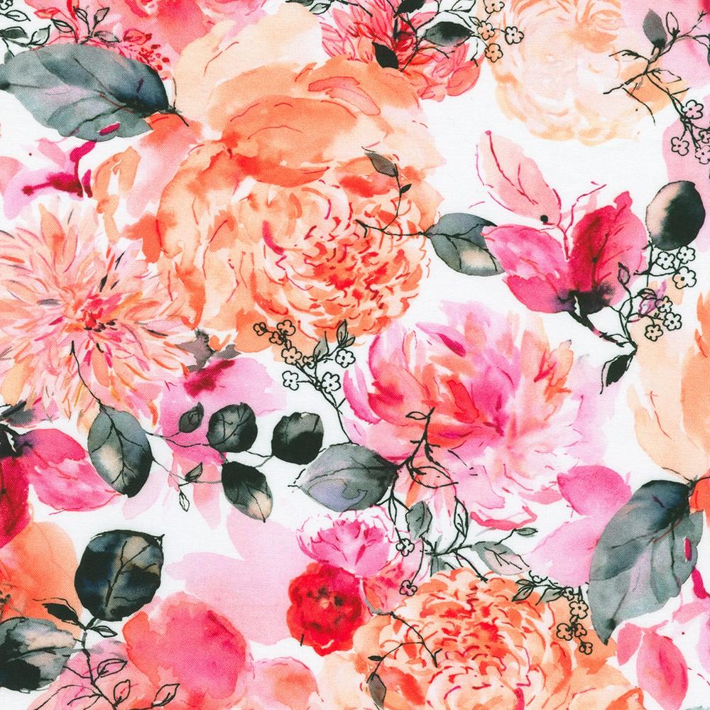 robert kaufman fabrics AVMD-23301-97 ROSE by Lauren Wan from Ruby Rose