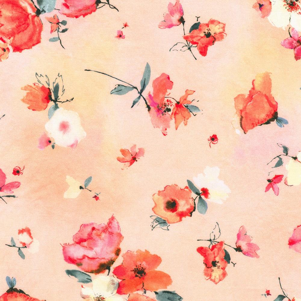 robert kaufman fabrics AVMD-23303-318 PINK NECTAR by Lauren Wan from Ruby Rose