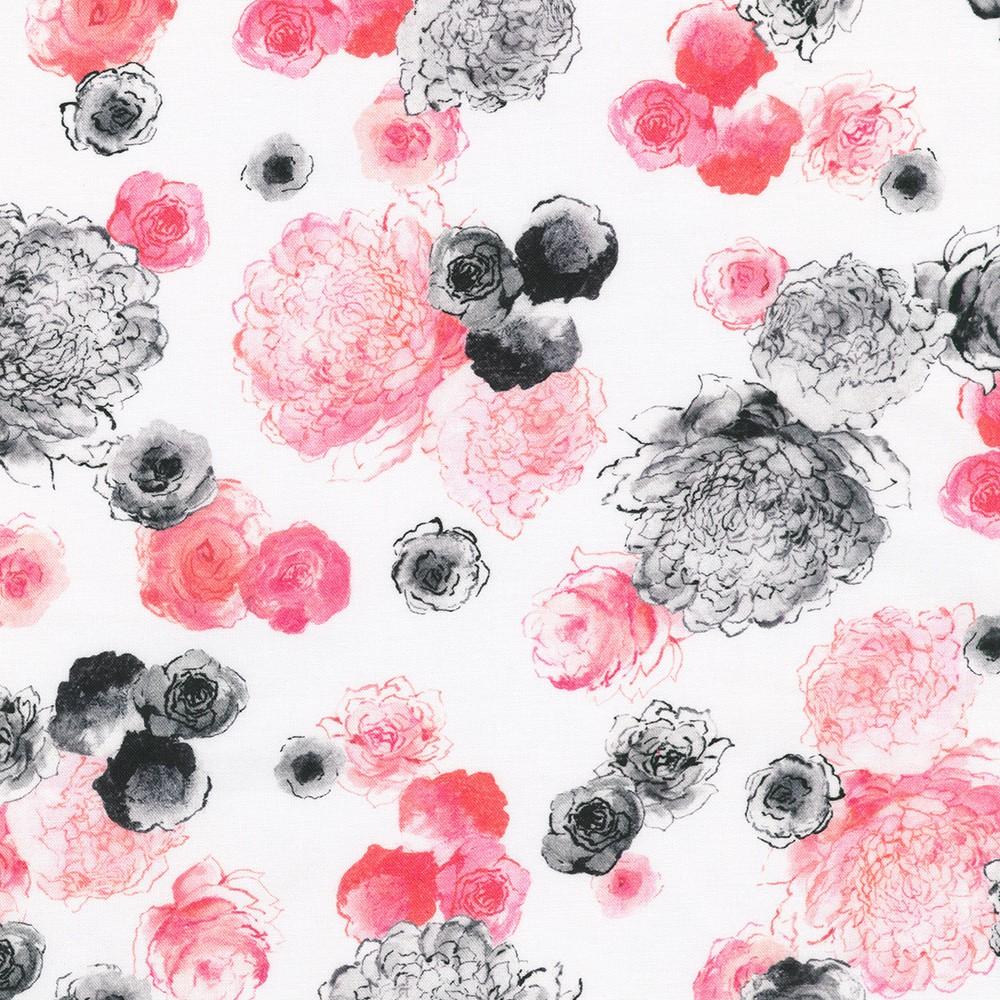 robert kaufman fabrics AVMD-23304-1 WHITE by Lauren Wan from Ruby Rose