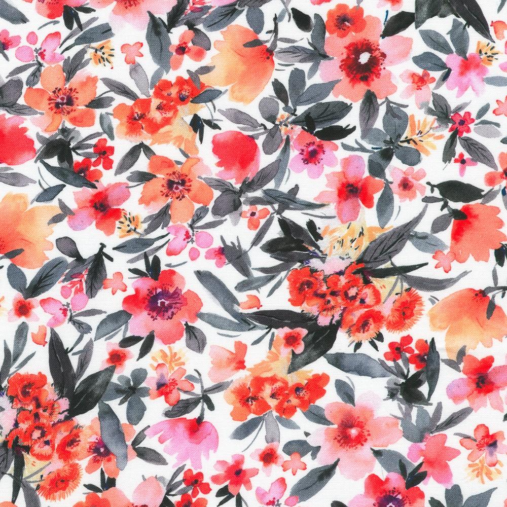 robert kaufman fabrics AVMD-23305-1 WHITE by Lauren Wan from Ruby Rose