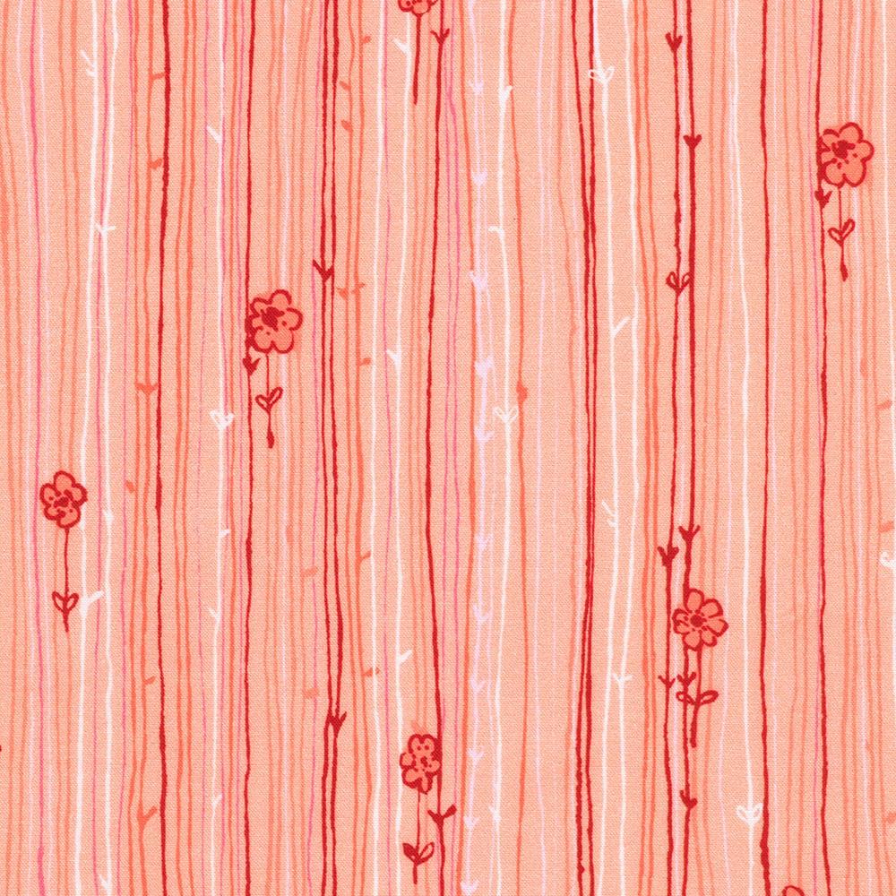 robert kaufman fabrics AVMD-23307-144 PEACH by Lauren Wan from Ruby Rose