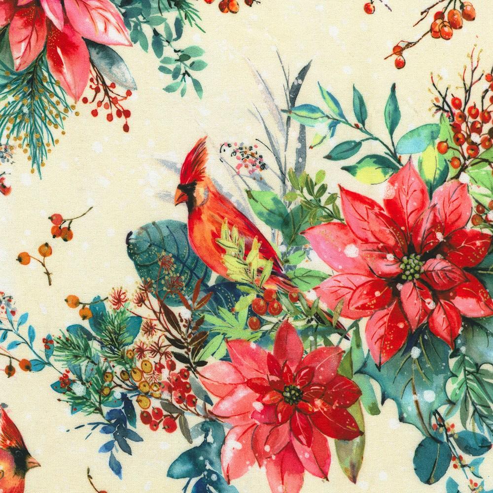 Robert Kaufman Fabrics AVMD-23863-14 NATURAL By Lauren Wan From Festive Delight