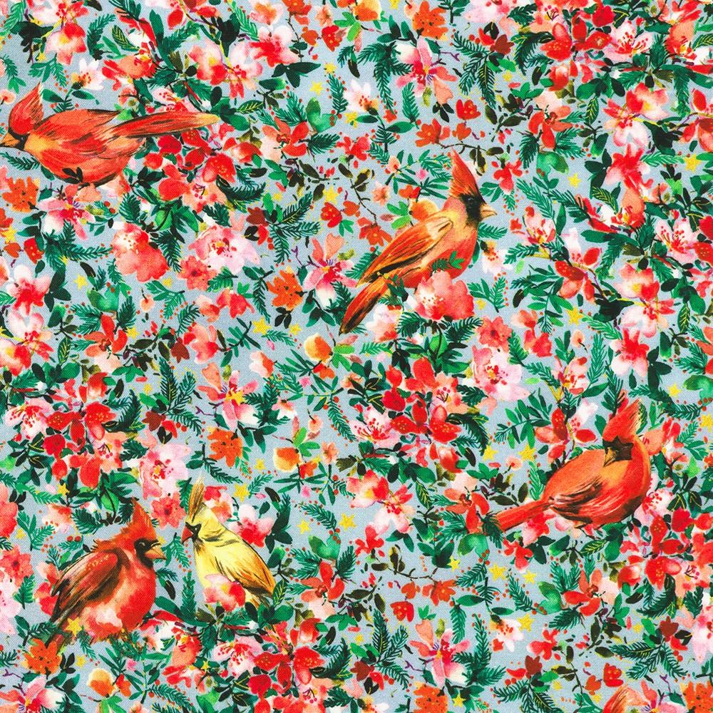 robert kaufman fabrics AVMD-23865-336 FOG by Lauren Wan from Festive Delight
