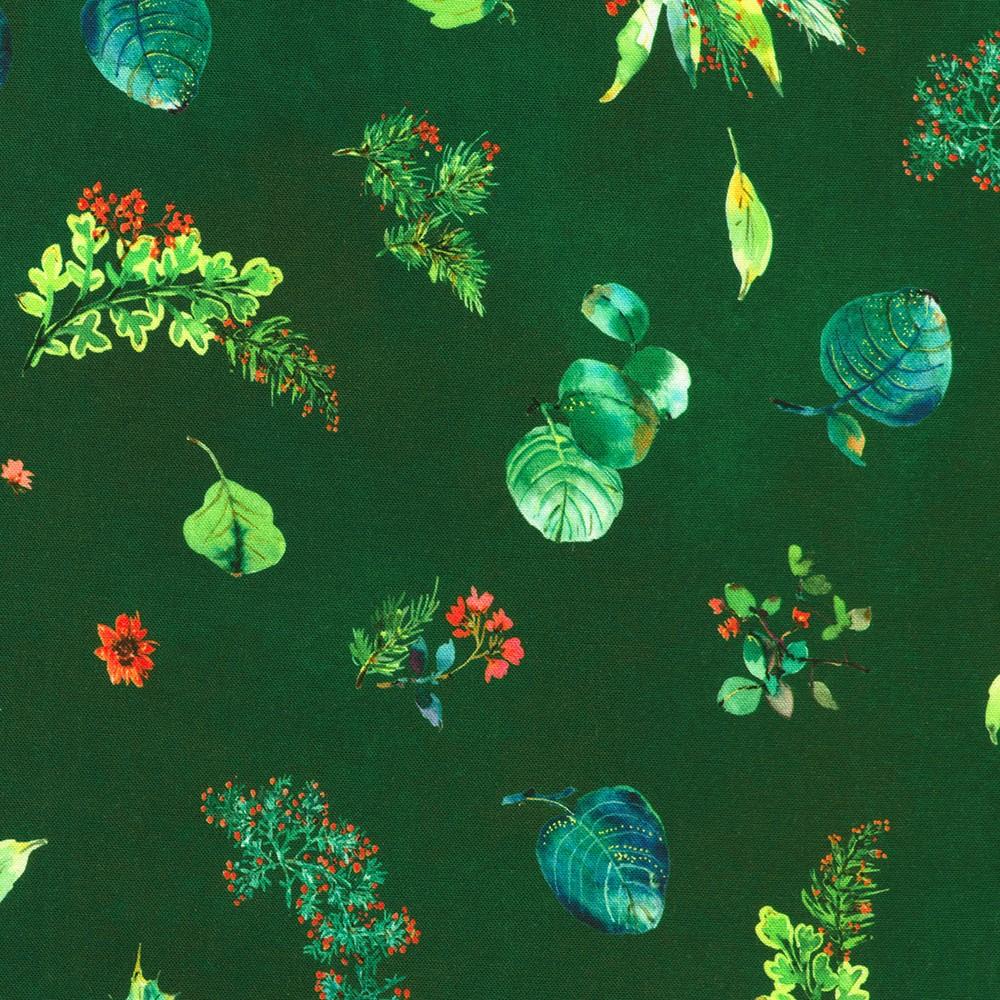 robert kaufman fabrics AVMD-23866-224 EVERGREEN by Lauren Wan from Festive Delight