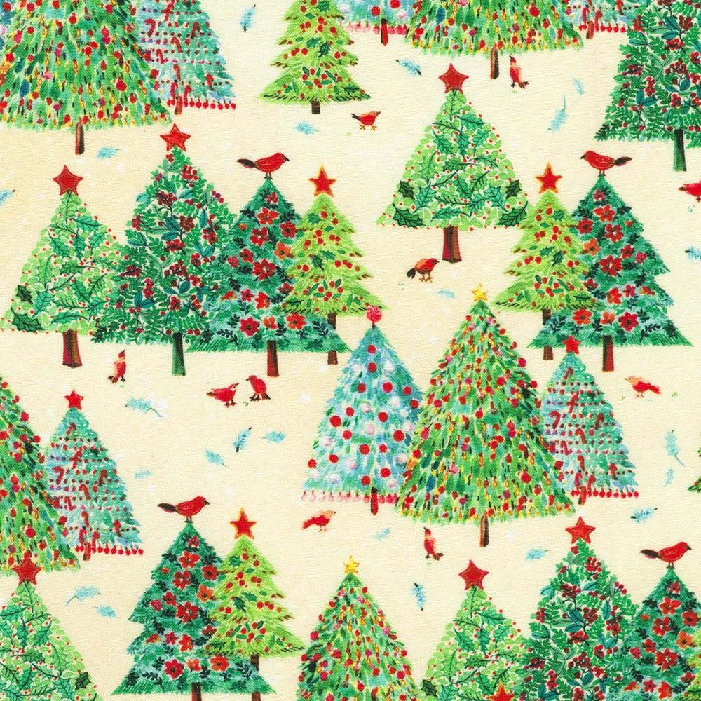 robert kaufman fabrics AVMD-23867-14 NATURAL by Lauren Wan from Festive Delight