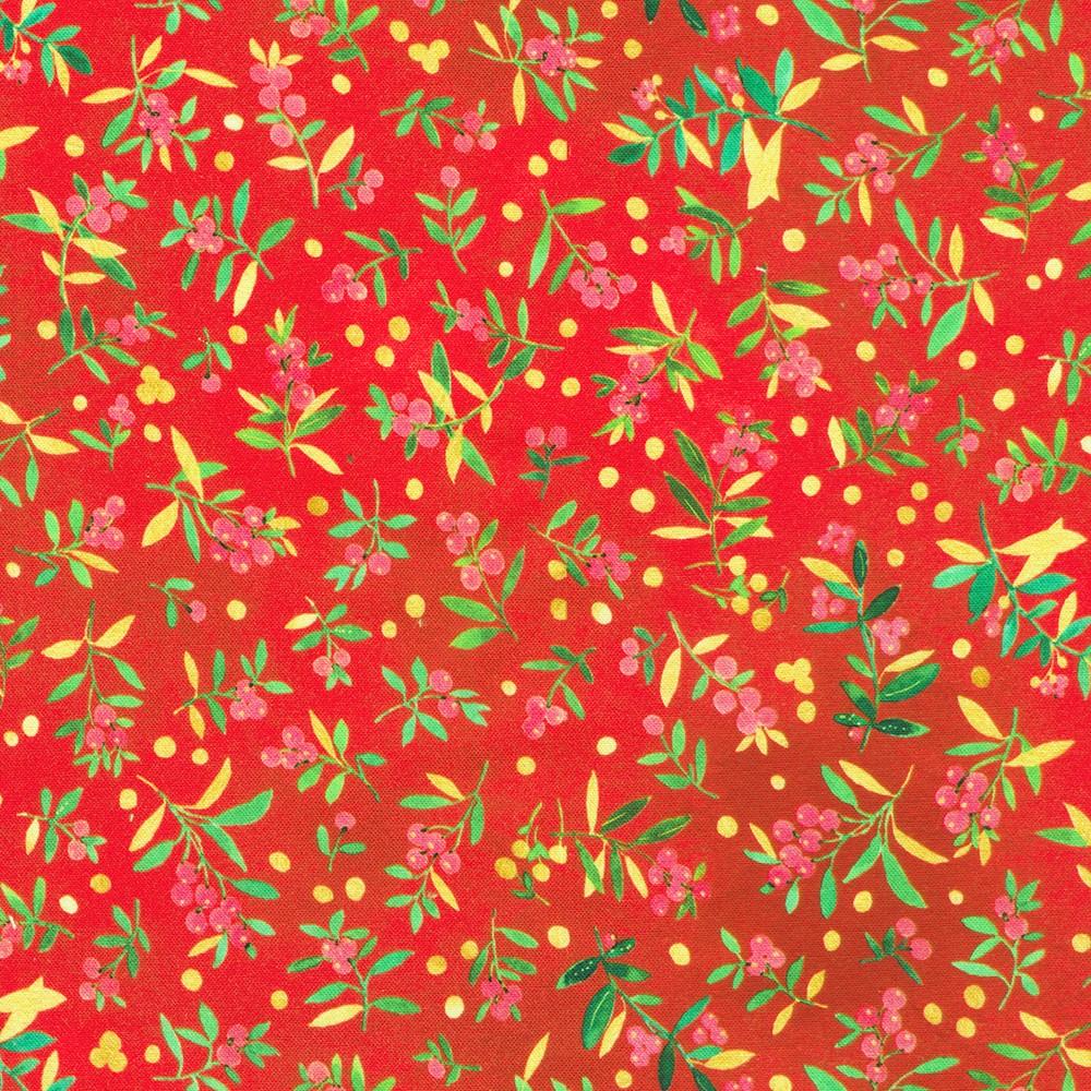 robert kaufman fabrics AVMD-23868-94 CARDINAL by Lauren Wan from Festive Delight