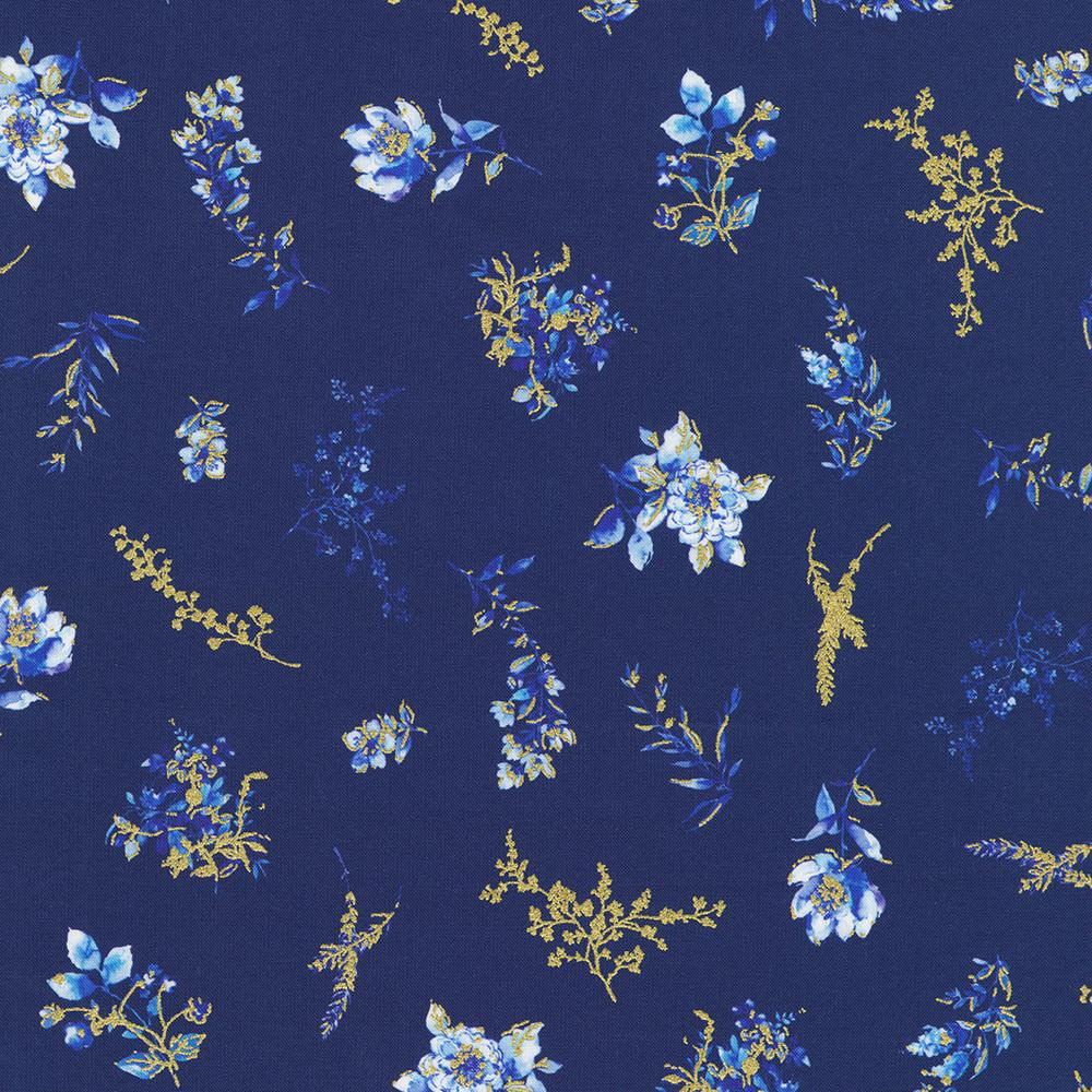 robert kaufman fabrics AVMDM-23220-9 NAVY by Lauren Wan from Cobalt Bliss robert kaufman fabrics AVMDM-23220-9 NAVY by Lauren Wan from Cobalt Bliss