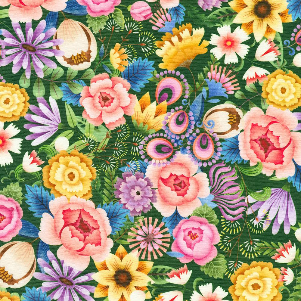 robert kaufman fabrics AXJD-23109-238 GARDEN by Pimlada Phuapradit from Flutter