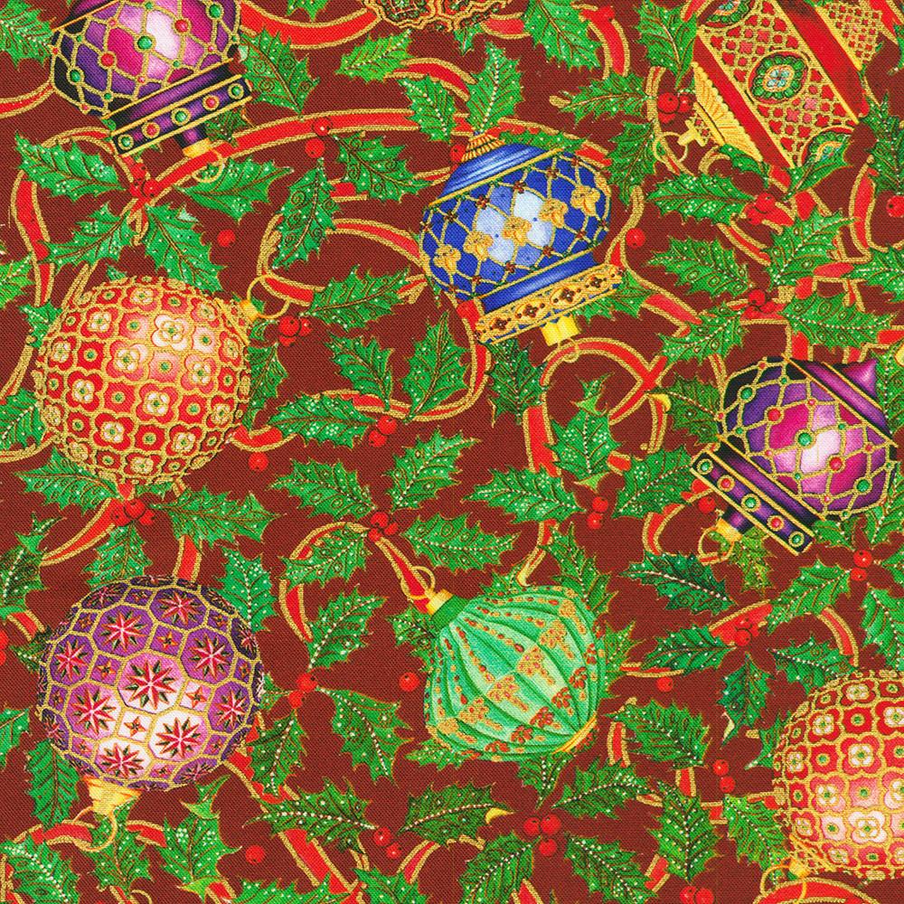 robert kaufman fabrics AXUDM-23090-113 CRANBERRY by Parvaneh Holloway from Parvaneh's Jeweled Christmas