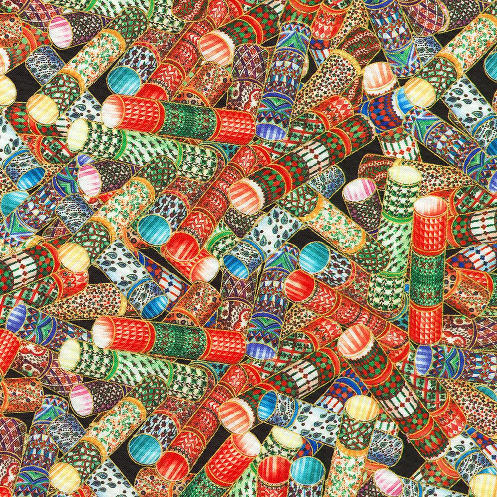 robert kaufman fabrics AXUDM-23091-438 NIGHT by Parvaneh Holloway from Parvaneh's Jeweled Christmas