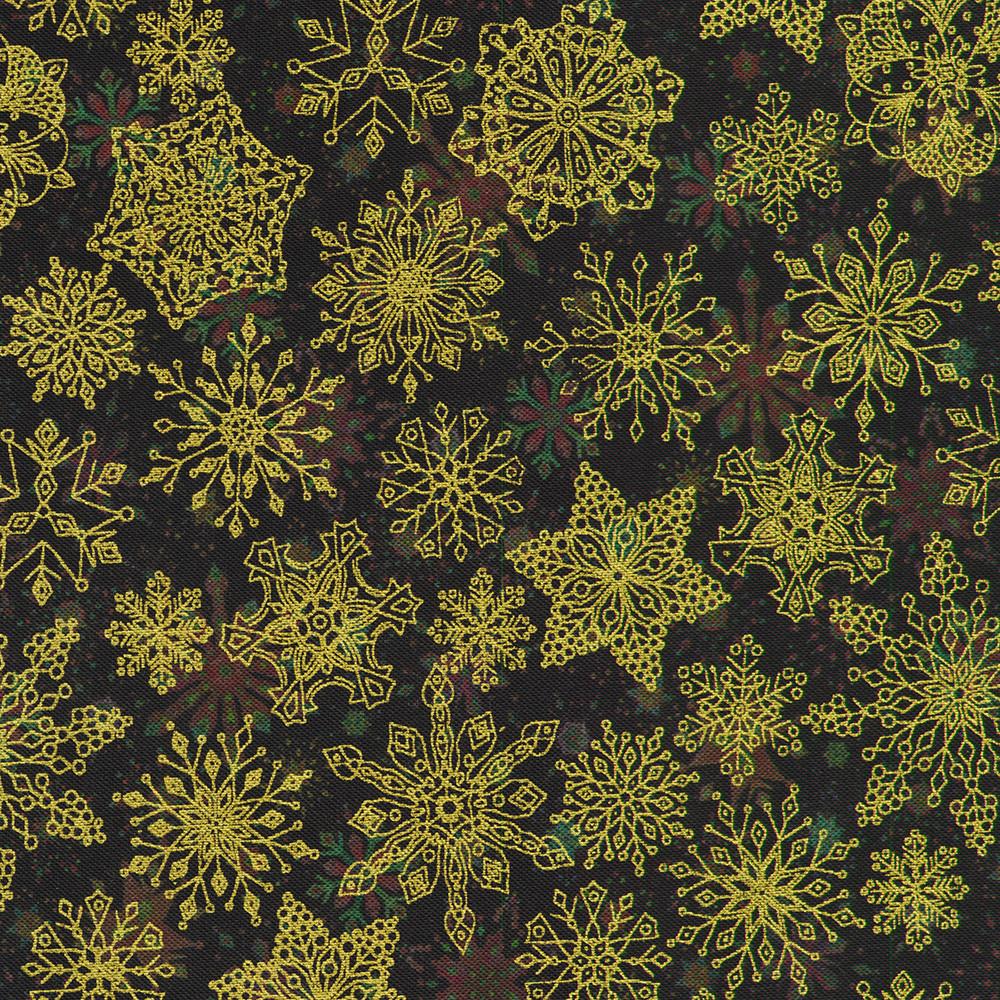 robert kaufman fabrics AXUDM-23093-438 NIGHT by Parvaneh Holloway from Parvaneh's Jeweled Christmas