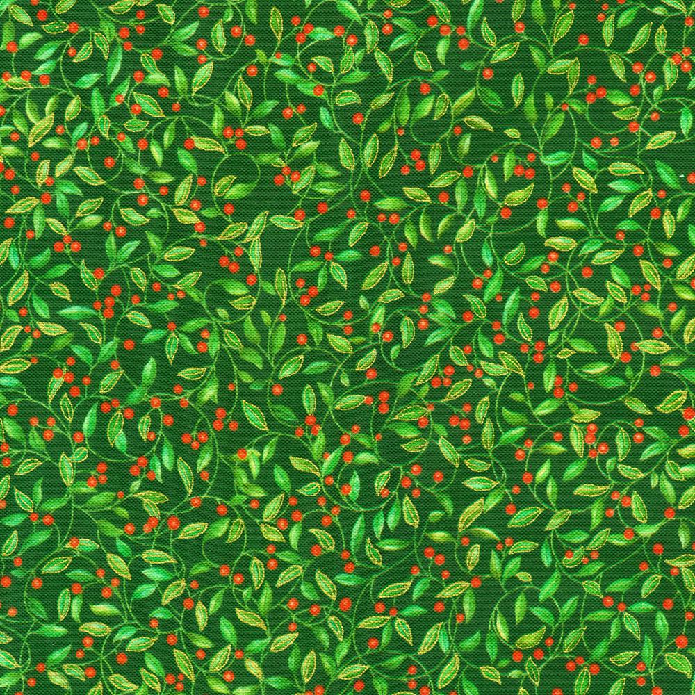 robert kaufman fabrics AXUDM-23096-274 PINE by Parvaneh Holloway from Parvaneh's Jeweled Christmas