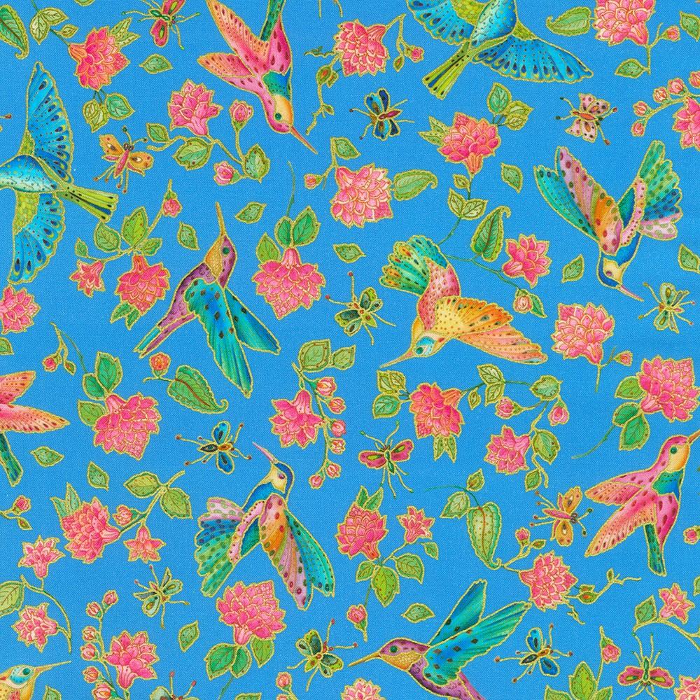 robert kaufman fabrics AXUDM-23379-80 EVENING by Parvaneh Holloway from Parvaneh's Hummingbirds