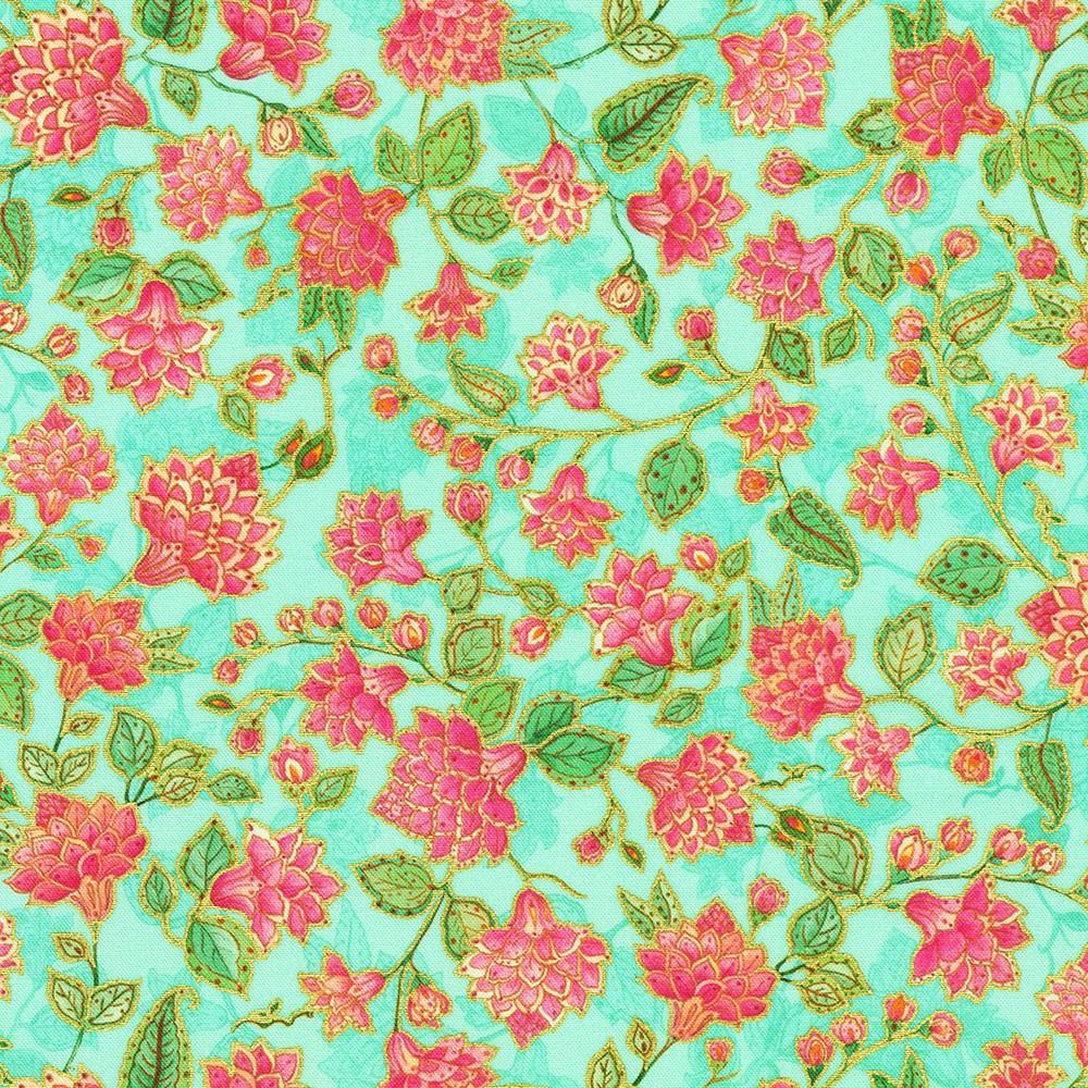 robert kaufman fabrics AXUDM-23380-270 MEADOW by Parvaneh Holloway from Parvaneh's Hummingbirds