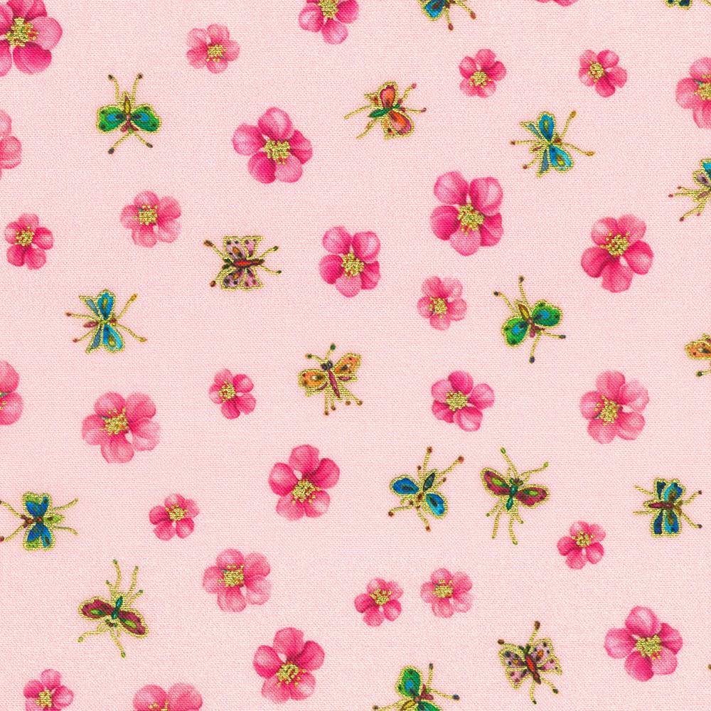 robert kaufman fabrics AXUDM-23381-106 BLOSSOM by Parvaneh Holloway from Parvaneh's Hummingbirds